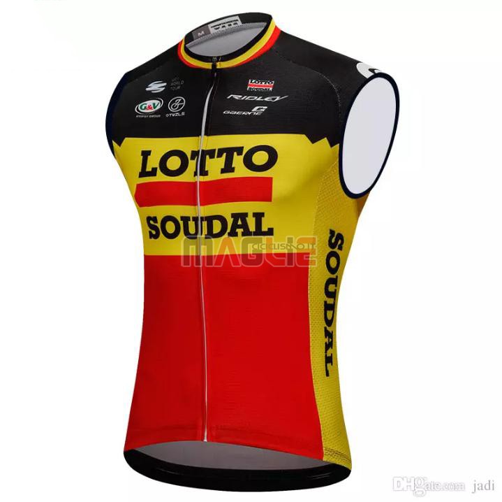 Gilet Antivento Lotto Soudal 2018 Nero e Giallo